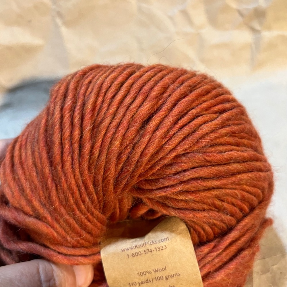 Knit Picks Full Circle Yarn Chrysanthemum Orange 100% Wool Bulky Special Reserve - Picture 2 of 5
